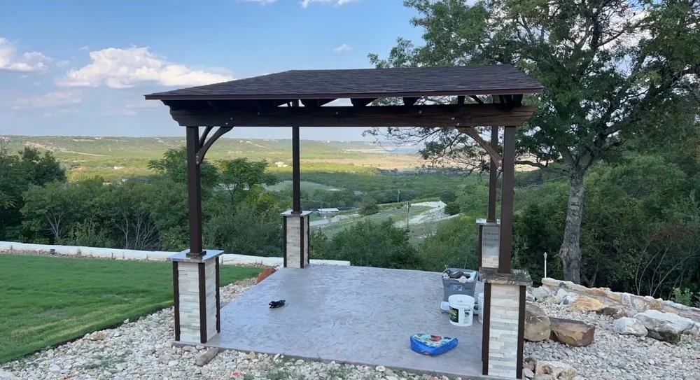 Custom yard cleanup service with custom design in Harker Heights, TX by Kuality Landscaping & Handyman Services