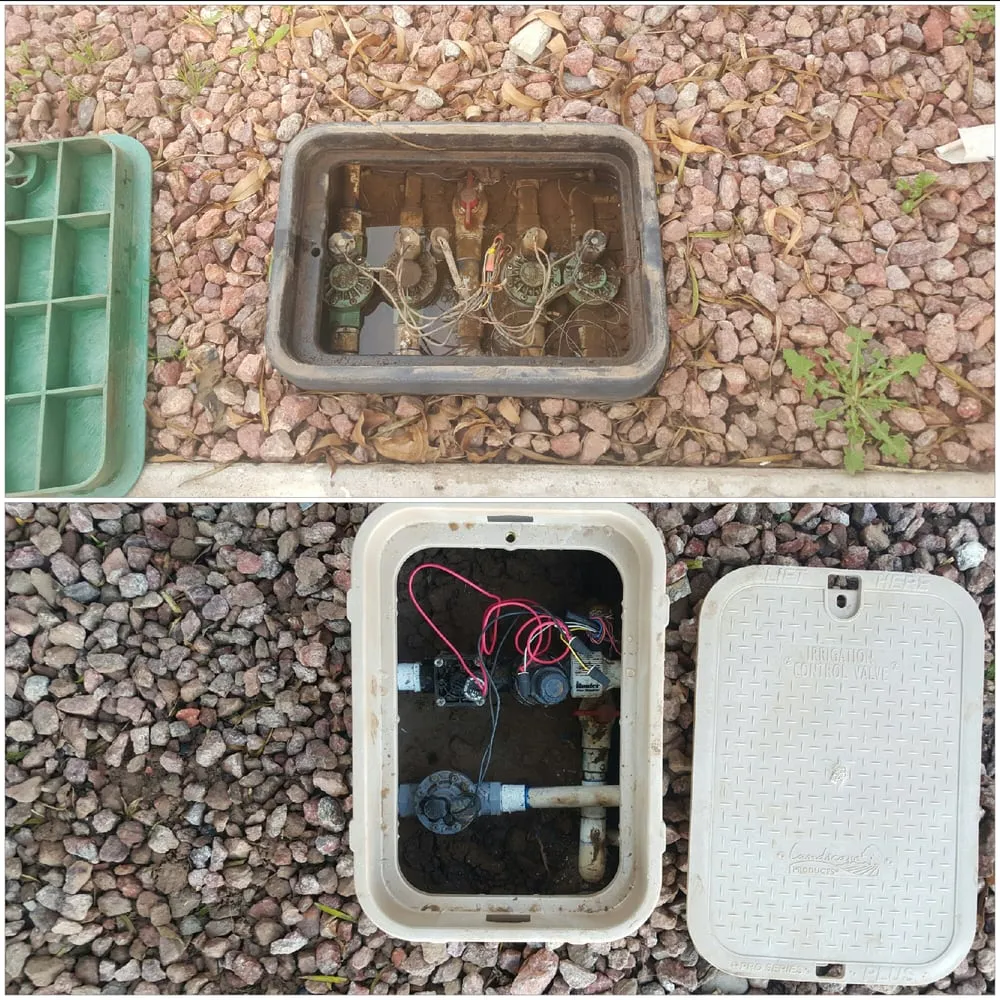 Custom landscape installation for beautiful yards in Chandler, AZ by KuttingEdge Landscape