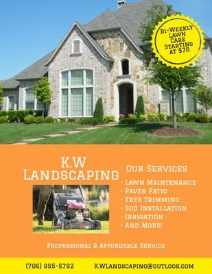 K.W Landscaping Logo