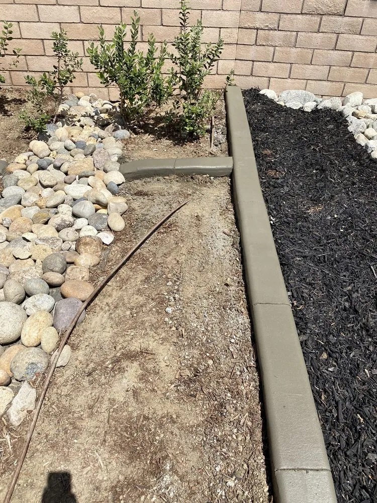 Custom garden landscaping with custom design in Menifee, CA by Kwik Kerb by Guido