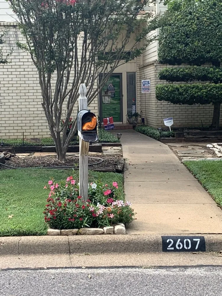 Custom landscape design in Whitney, TX by Kyle's Happy Grass