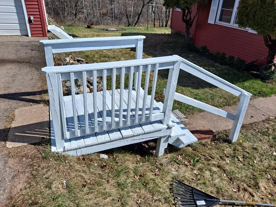 Custom landscape installation in Gwinn, MI - Kyle's Home Works