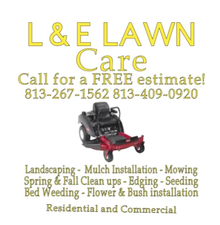 Professional landscape installation in Gibsonton, FL by L & E Lawn Care