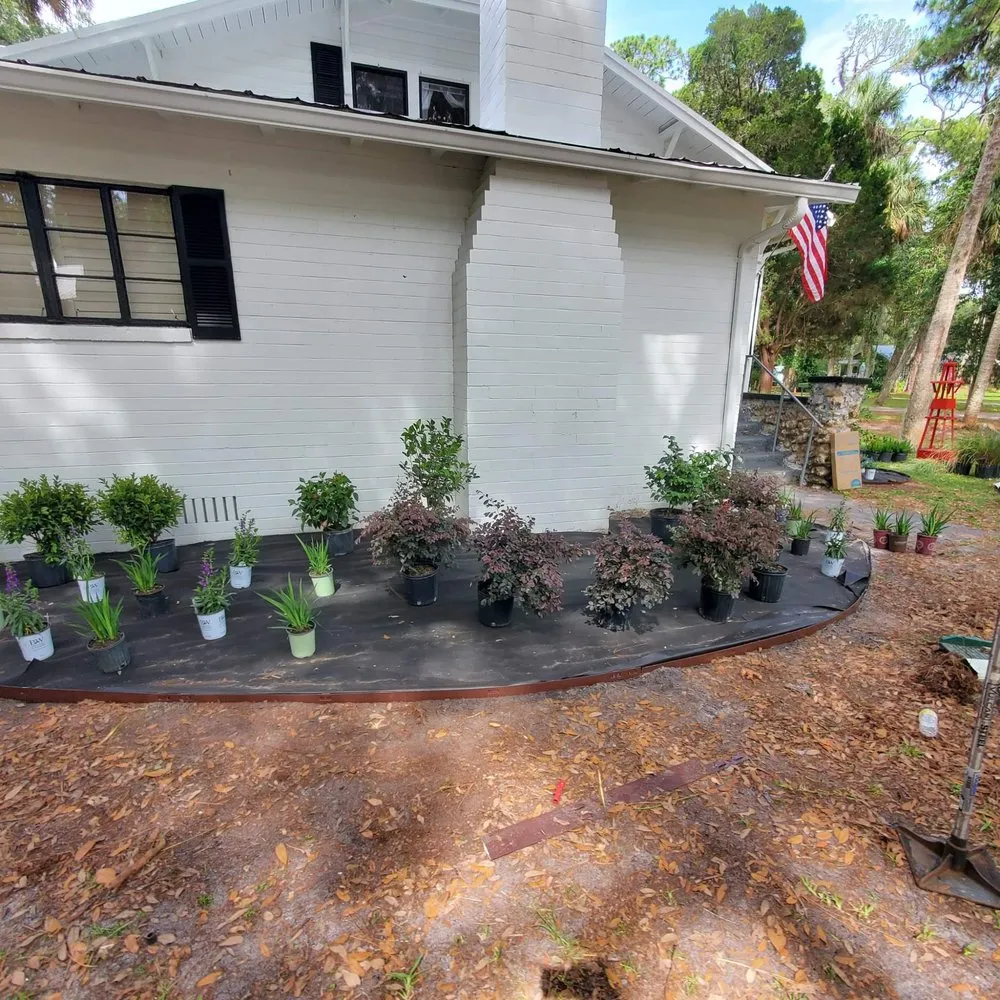 Professional garden landscaping with custom design across Orlando, FL - L & J Landscape Design and Maintenance