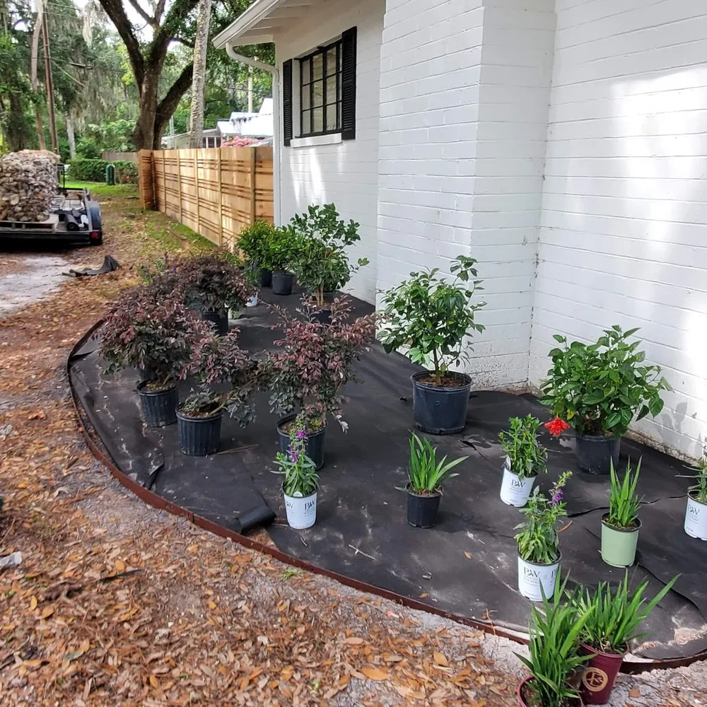 Professional yard maintenance with custom design in Orlando, FL by L & J Landscape Design and Maintenance