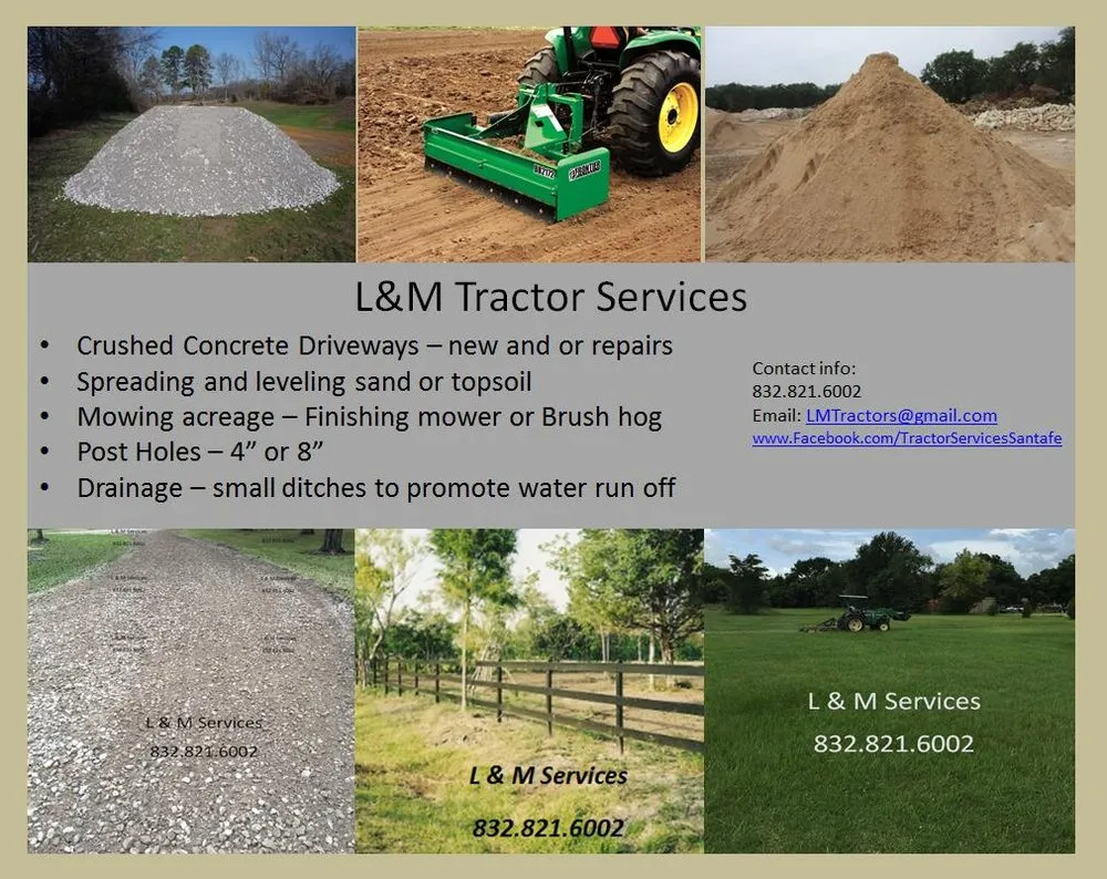 Custom residential landscaping for year-round maintenance in Santa Fe, TX by L & M Tractor Services