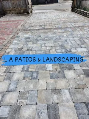 L A Patios & Landscaping Logo