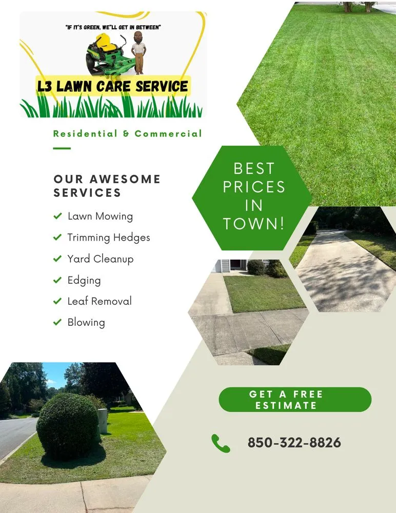 Local landscape design in Tallahassee, FL by L3 Lawn Care Service