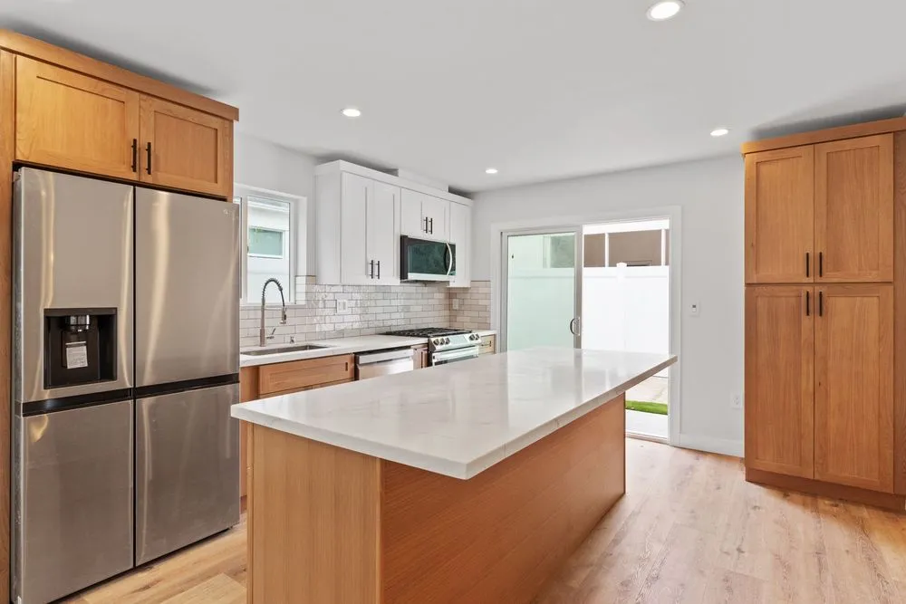 Professional yard maintenance with custom design in Woodland Hills, CA by LA Family Builders