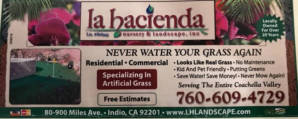 Professional landscape installation in Indio, CA - La Hacienda Nursery & Landscape