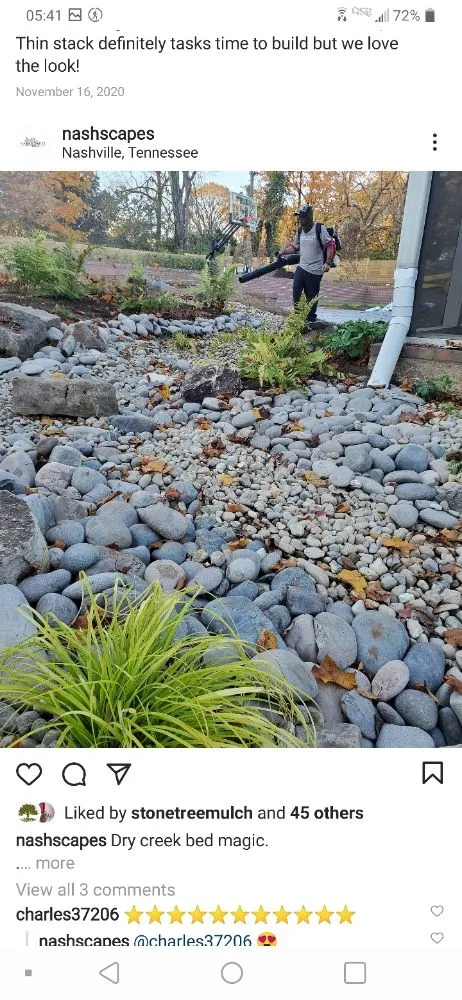 Local landscape installation with custom design in Freeport, FL by L&A Lawnz