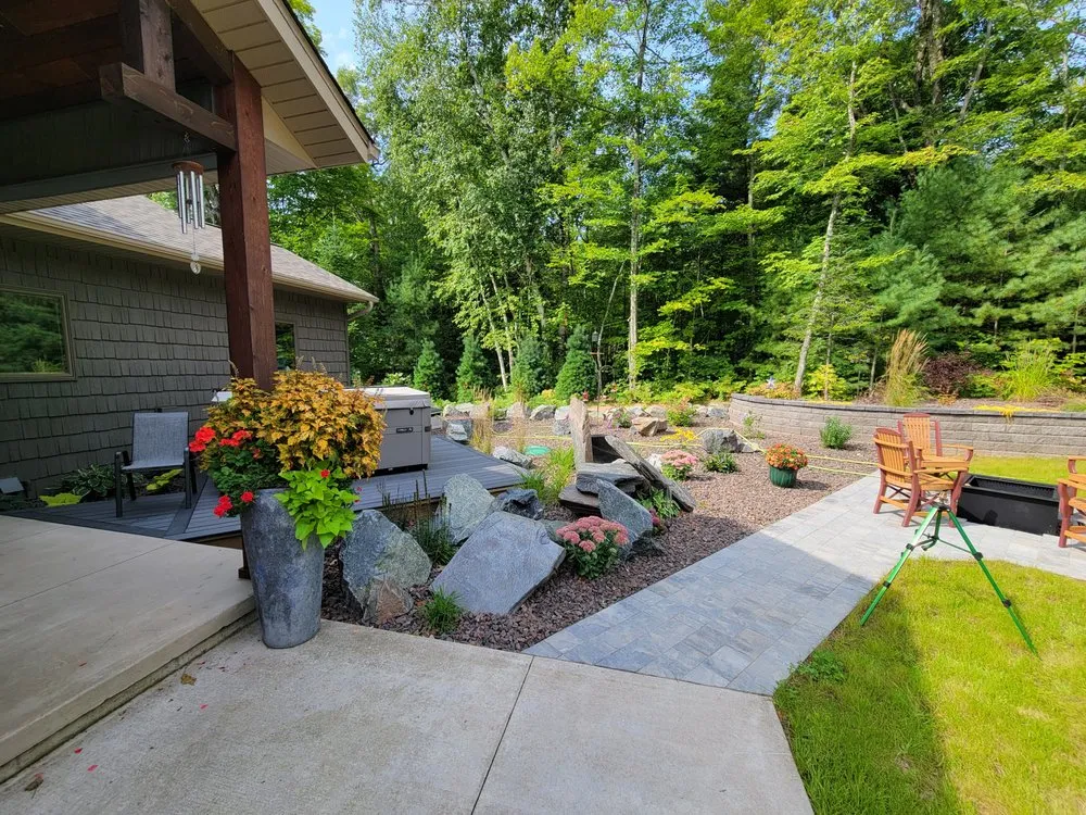Professional landscape design with custom design in Minocqua, WI by LA Maintenance Property Team