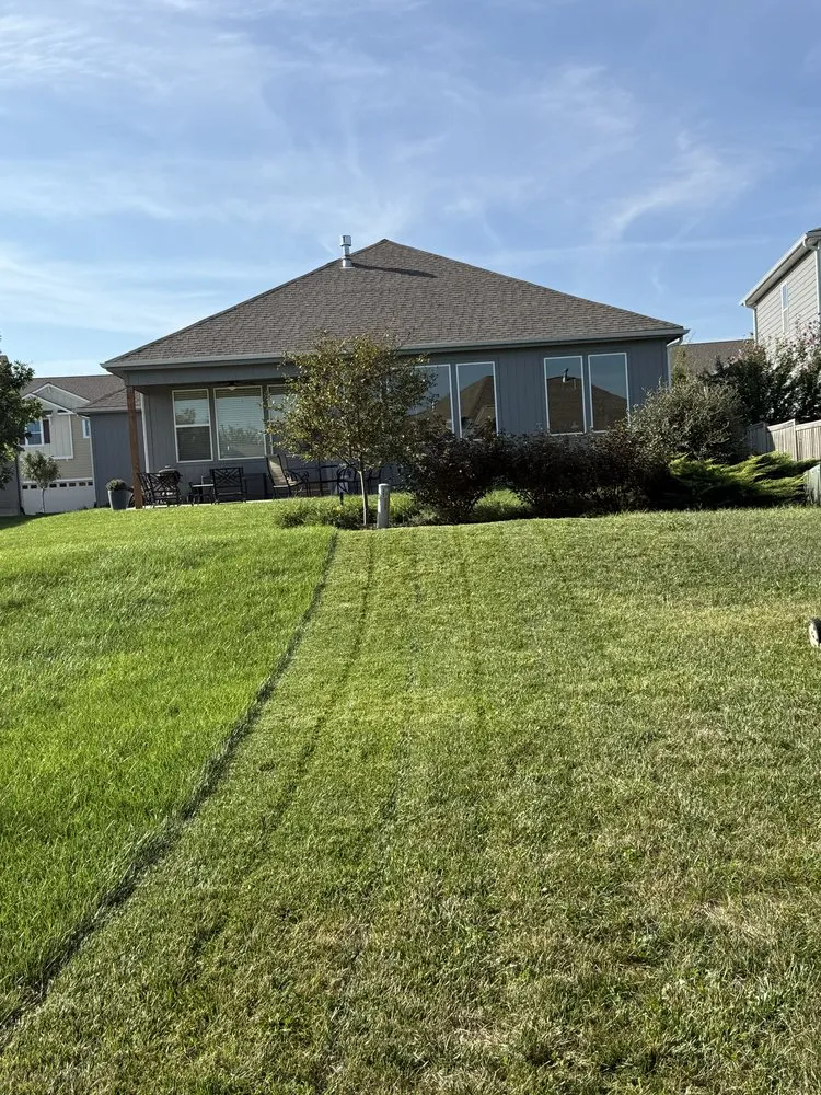 Professional lawn mowing service for beautiful yards across Lenexa, KS - La Media Landscape