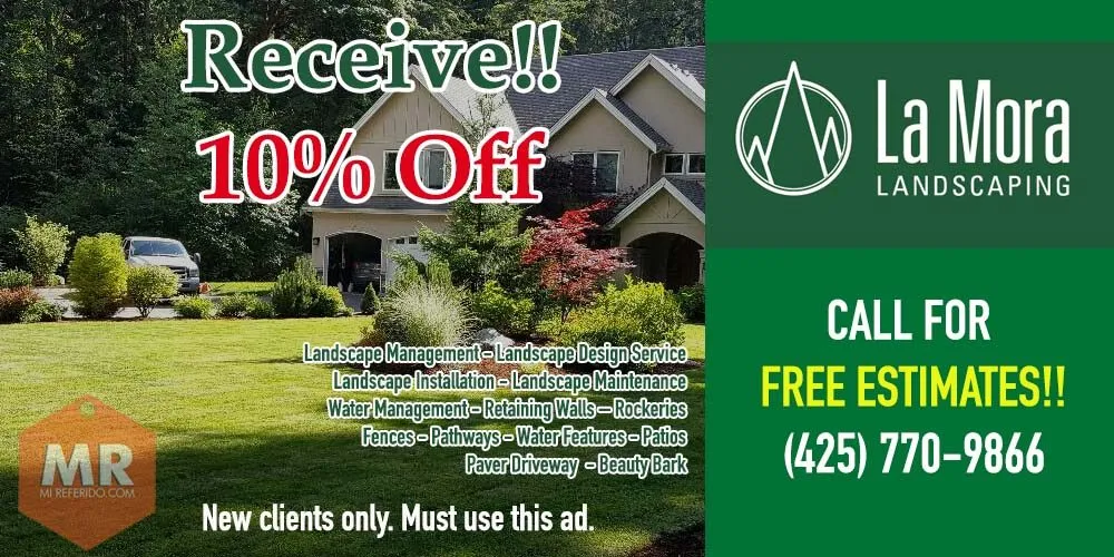 Custom landscape installation in Marysville, WA by La Mora Landscaping