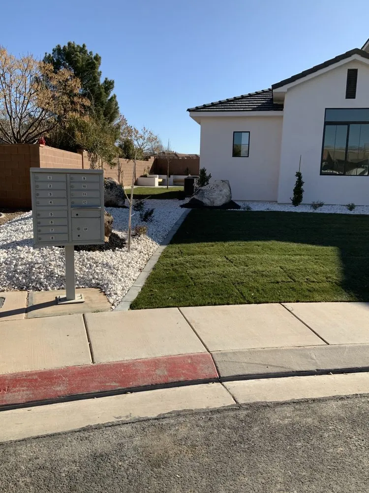 Affordable landscape installation for homes in St George, UT by La Roca Landscaping