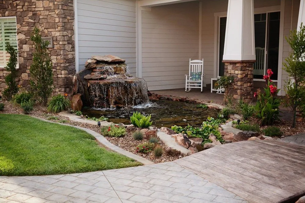 Custom landscaping services with custom design in St George, UT by La Roca Landscaping