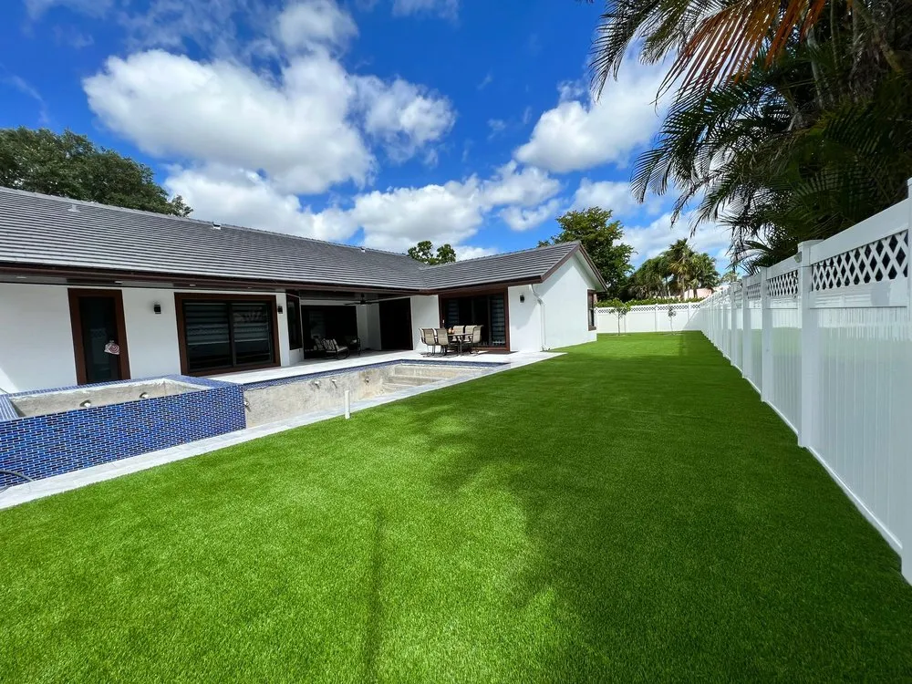 Custom landscape installation in Boynton Beach, FL - LA Turf & Paver