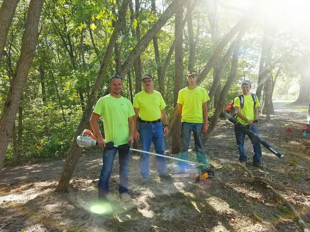 Professional lawn mowing service in Staunton, IL by LAC Lawn Care