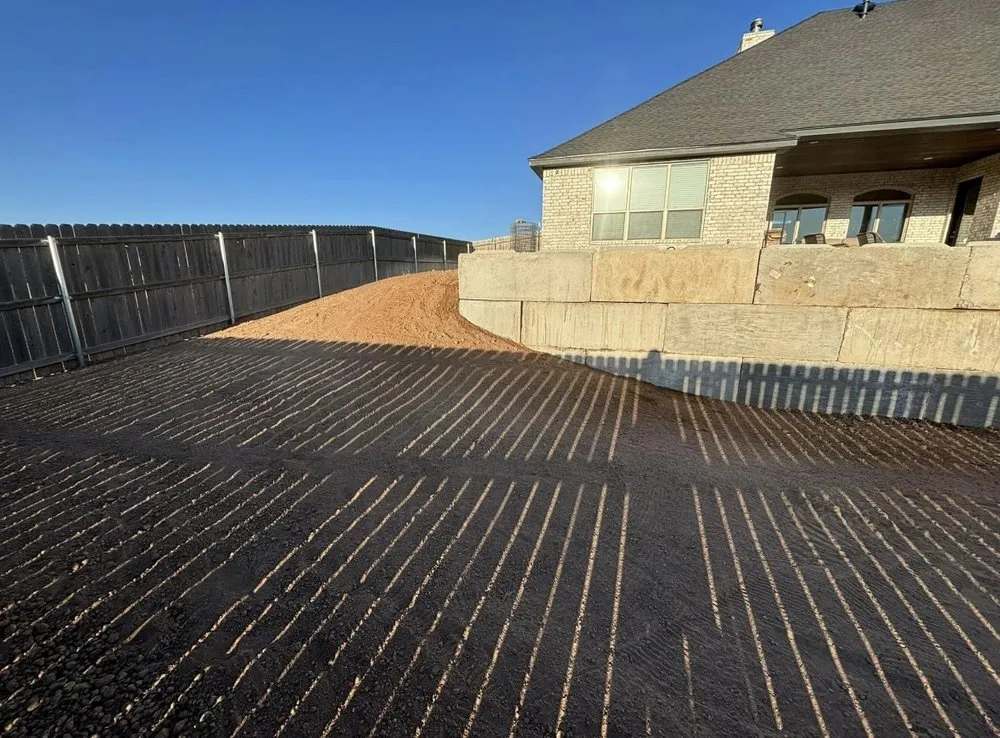 Custom residential landscaping in Amarillo, TX by Lace Construction