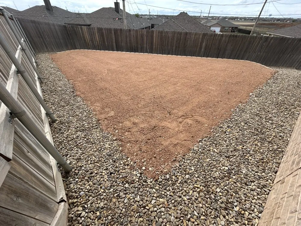 Custom yard cleanup service for outdoor upgrades in Amarillo, TX by Lace Construction