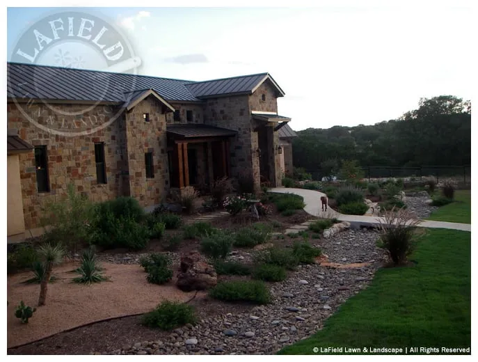 Professional landscape installation in Helotes, TX - Lafield Lawn & Landscape