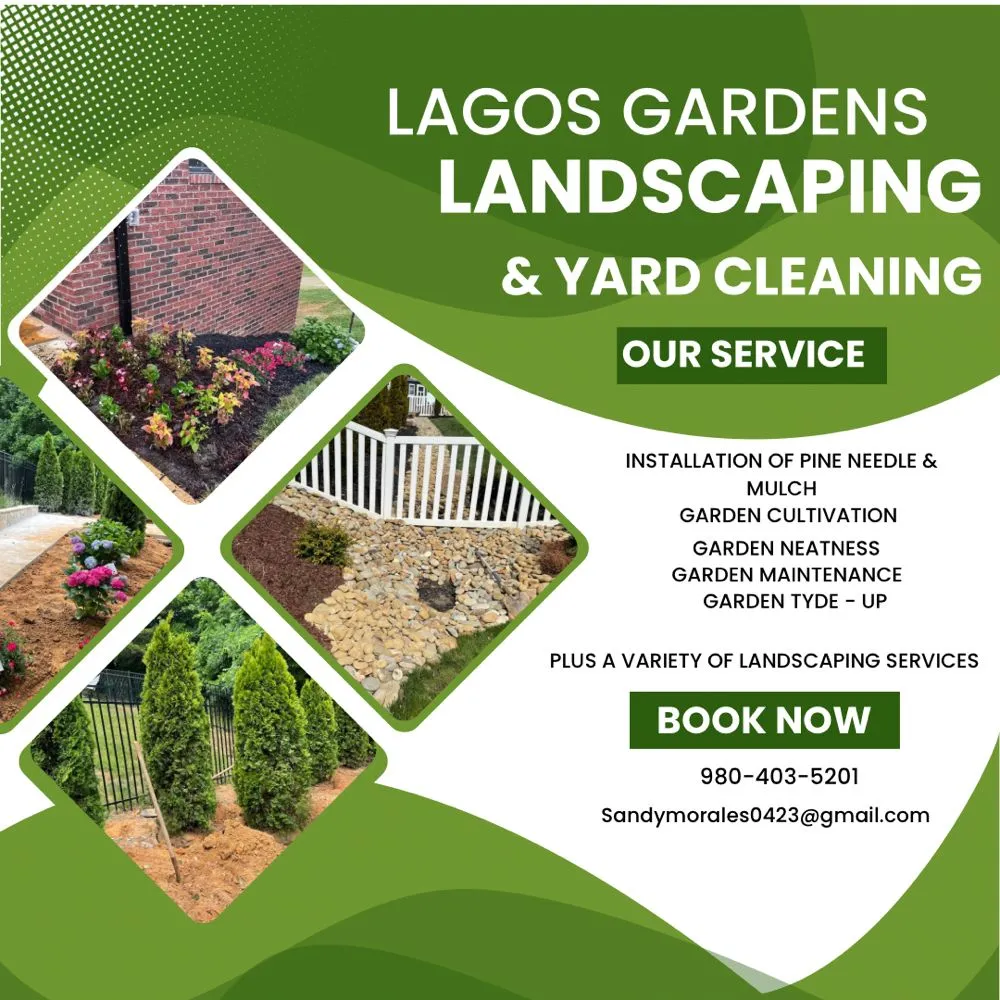 Professional garden landscaping for beautiful yards in Charlotte, NC by Lagos Garden Landscaping