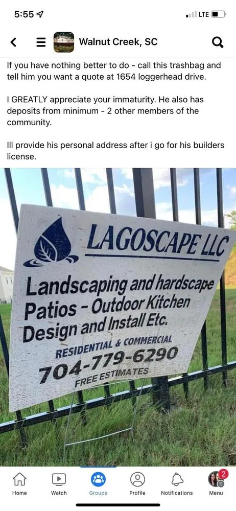 Top-rated lawn care service with custom design in Lancaster, SC by Lagoscape