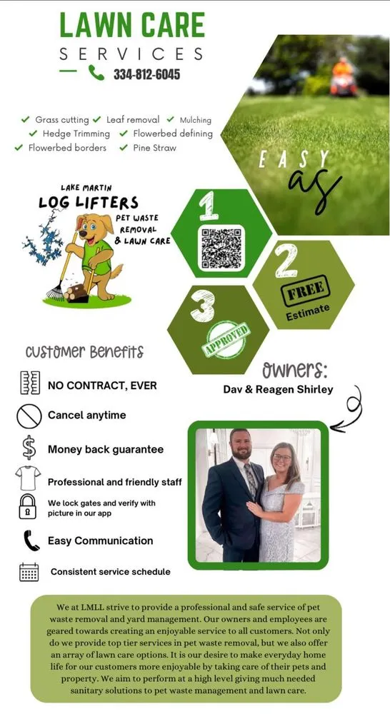 Local lawn care service experts serving Tallassee, AL - Lake Martin Log Lifters