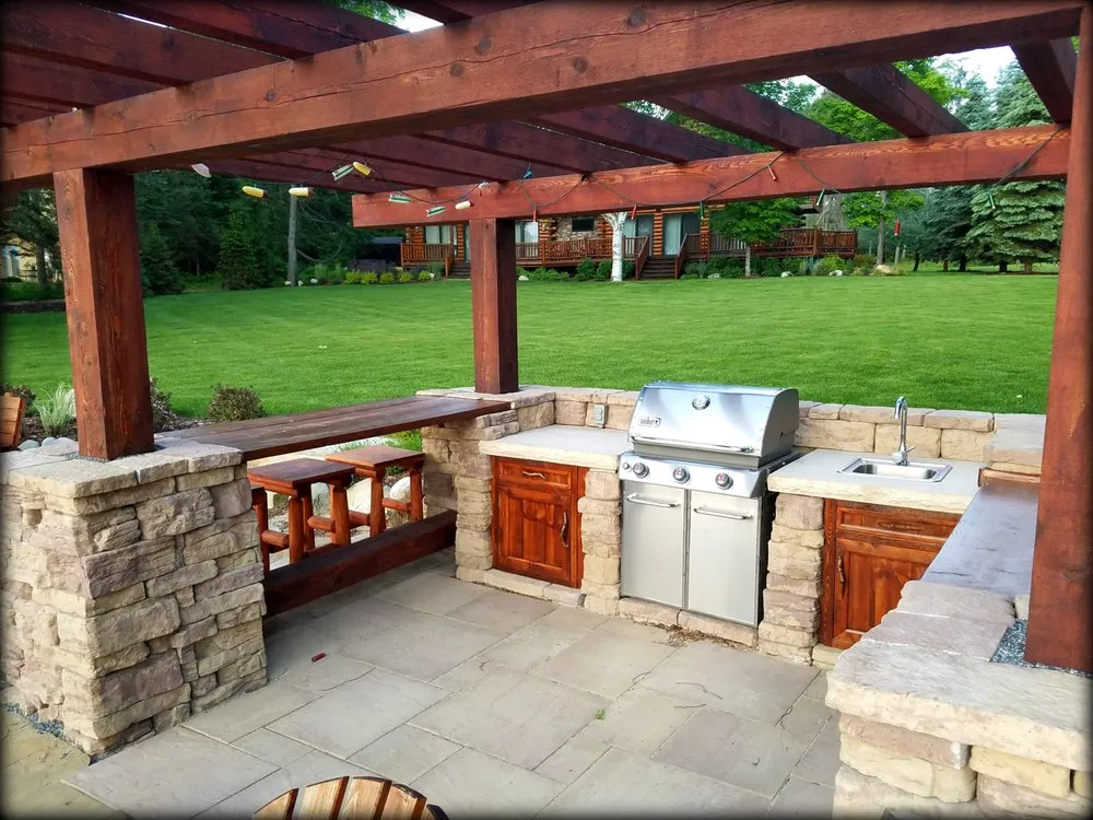 Trusted lawn care service with custom design in Central Lake, MI by Lakefront Landscapes