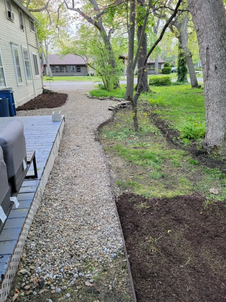 Professional garden landscaping with custom design in Sandusky, OH by Lakeland Lawncare
