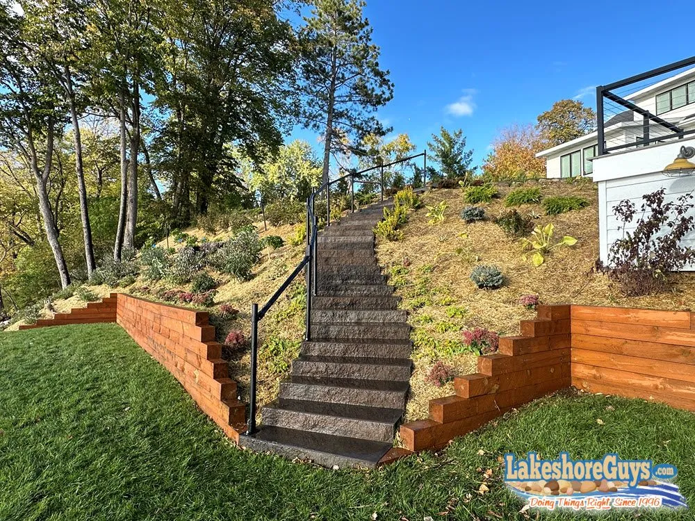 Custom outdoor landscaping in Forest Lake, MN - Lakeshore Guys