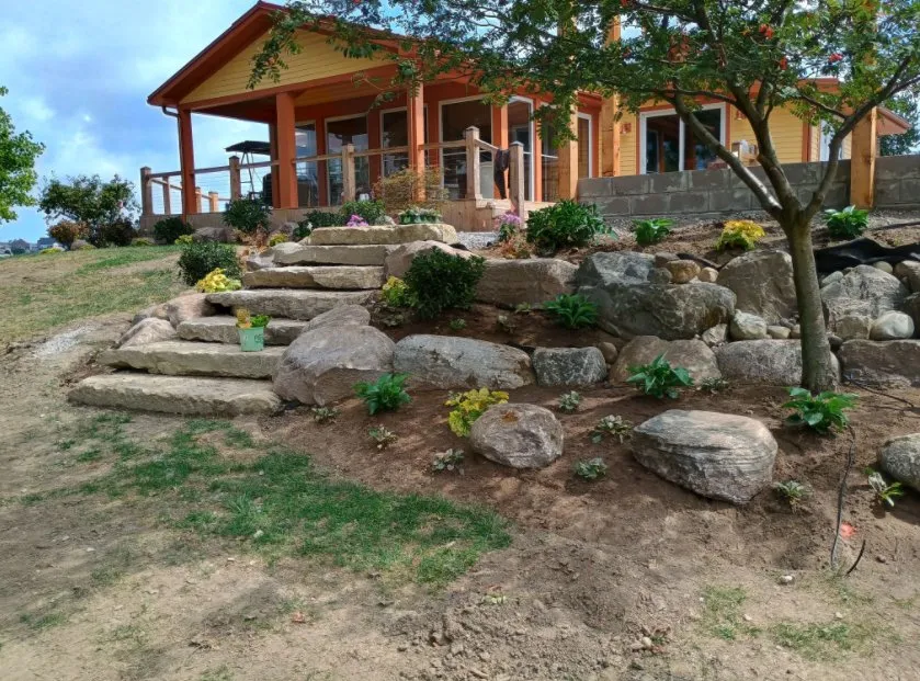 Expert garden landscaping for year-round maintenance in Coldwater, MI by Lakeshore Landscapes & Excavation