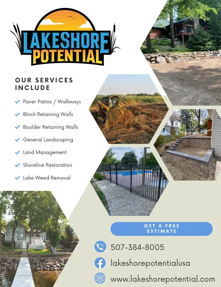 Professional residential landscaping in Madison Lake, MN by Lakeshore Potential
