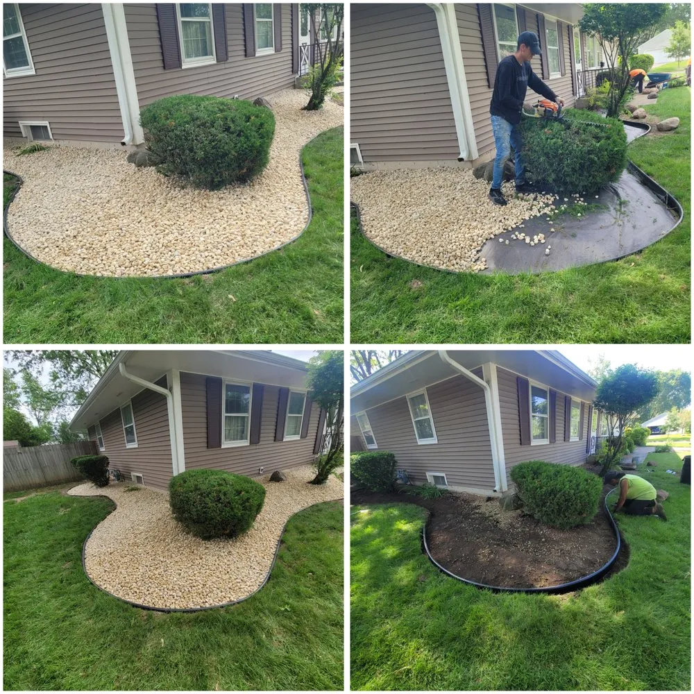 Custom yard cleanup service for homes in Plano, IL by Lakeside landscapes & Lawn care
