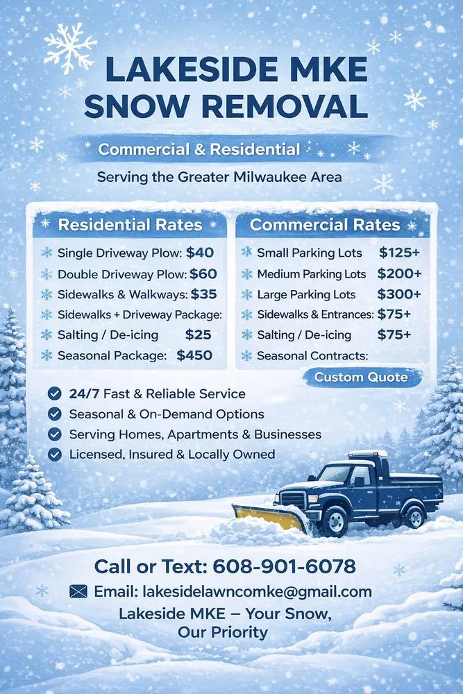 Custom yard maintenance for homes across Milwaukee, WI - Lakeside Lawn Services & Snow Removal