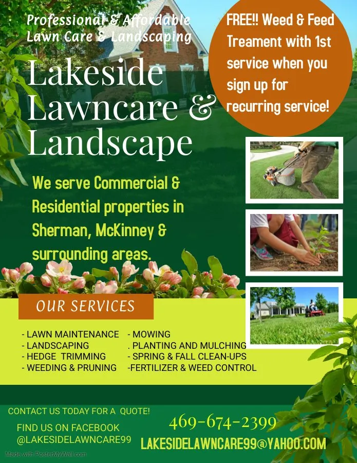 Expert yard maintenance in Sherman, TX - Lakeside Lawncare & Landscape