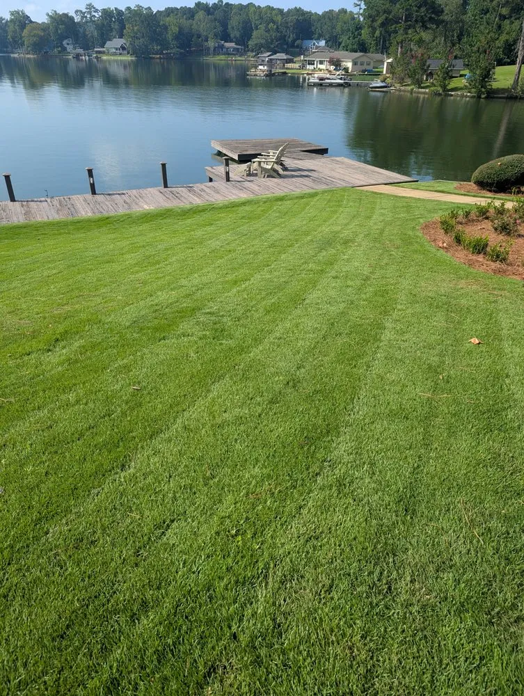 Professional yard cleanup service with custom design in Lanett, AL by Lakeside Lawncare