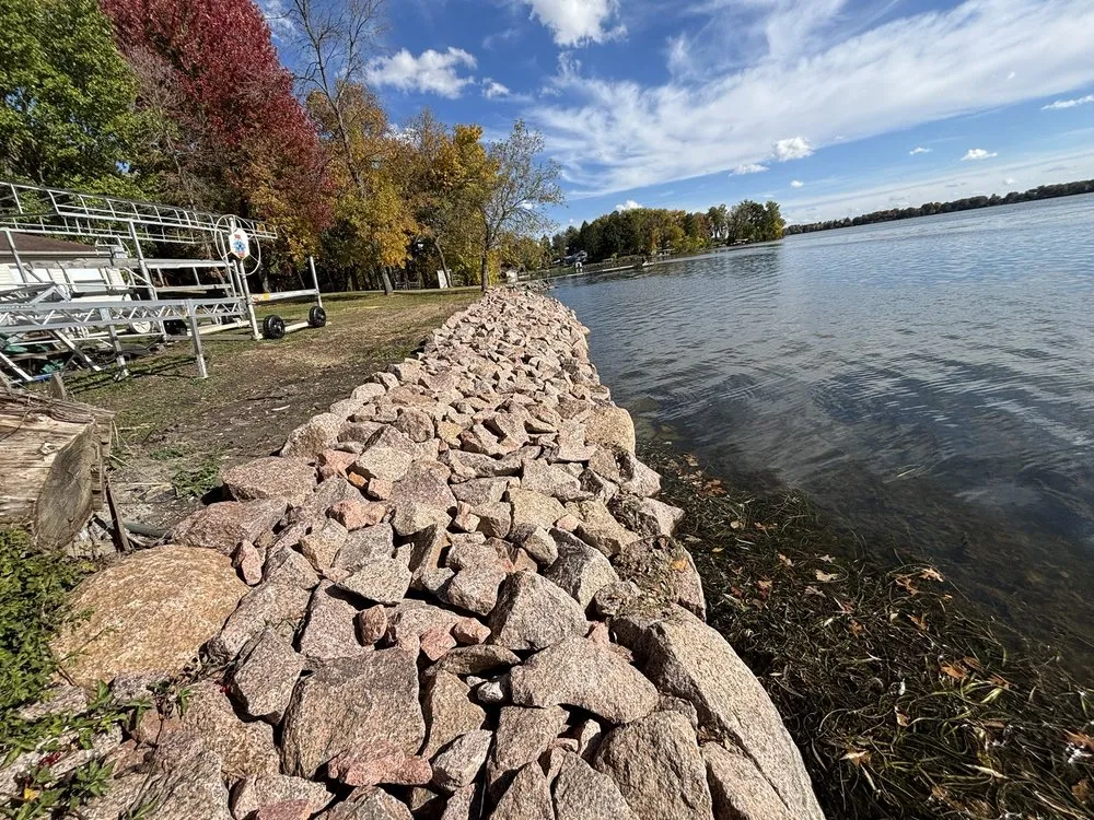 Professional lawn mowing service with custom design across Mosinee, WI - Lakeside Riprap Services