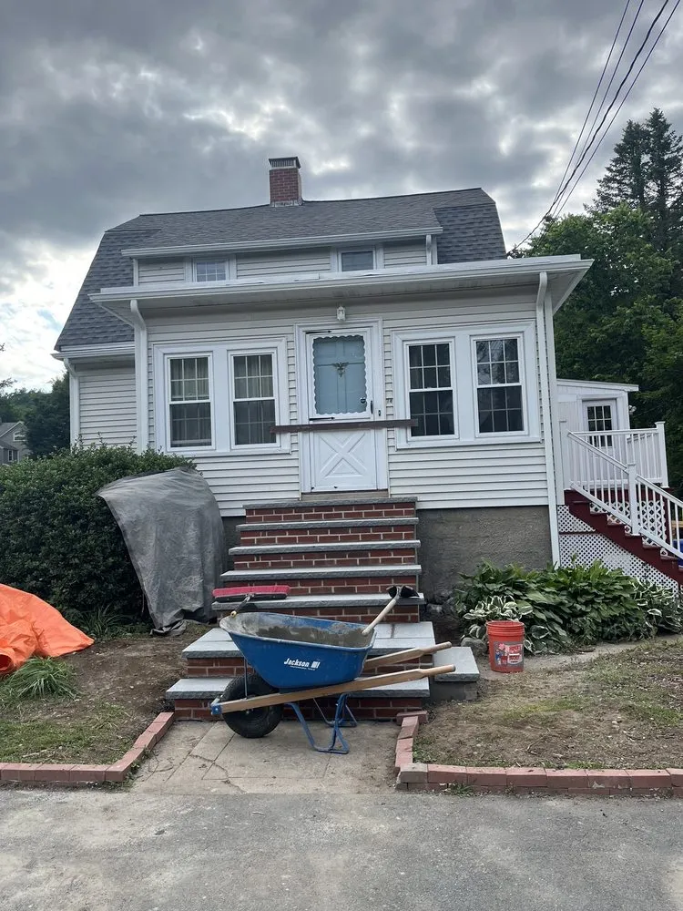 Professional garden landscaping for residential properties in Newton, MA by Lamacchia Landscape Construction