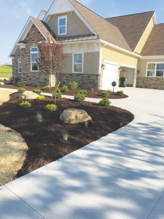 Custom landscape installation in Medina, OH by Lamphear's Lawn Service
