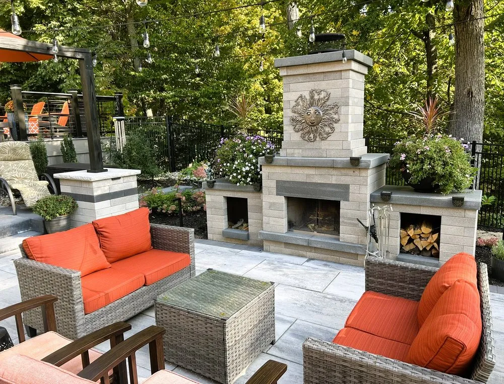 Custom landscape installation in Columbia Station, OH by Land Creations Landscaping