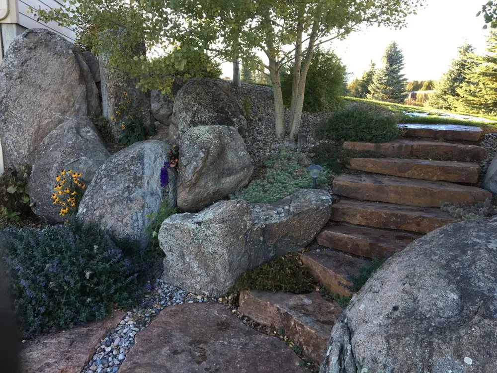 Professional garden landscaping with custom design in Bozeman, MT by Land-Escapes