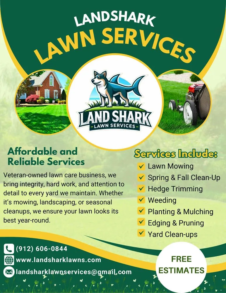 Custom garden landscaping for residential properties in Fort Stewart, GA by Land Shark Lawn Services