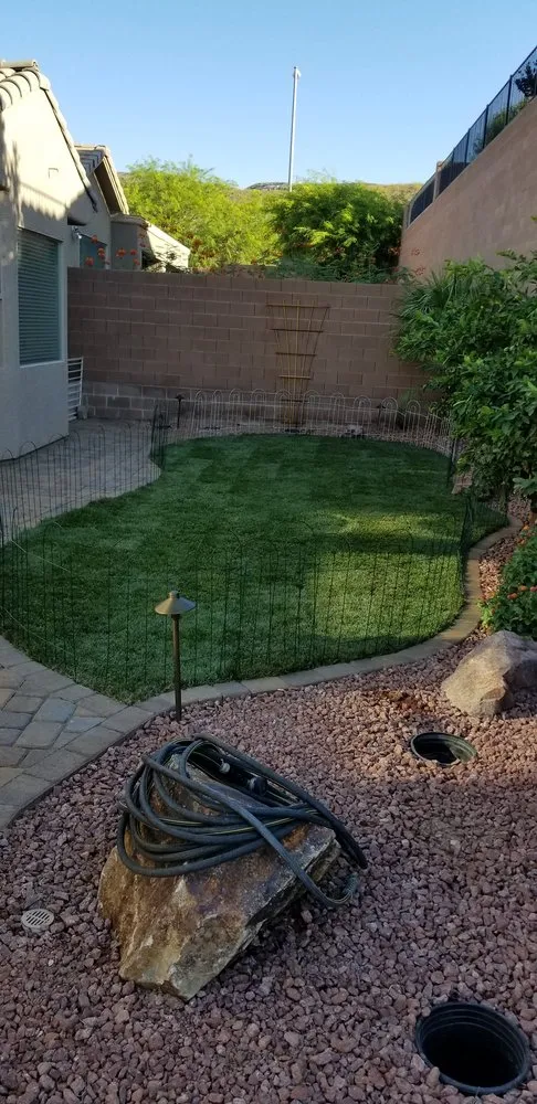 Custom lawn mowing service in Las Vegas, NV by Land View Landscape