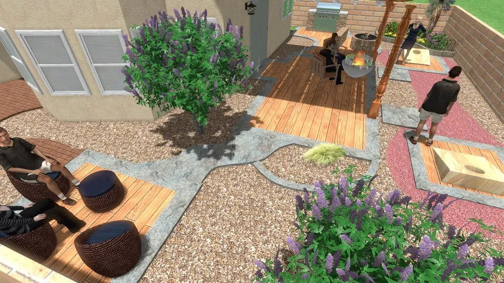 Top-rated landscape installation with custom design in Rio Rancho, NM by Landescapes