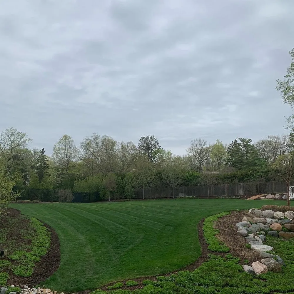 Affordable landscape design for year-round maintenance in McCordsville, IN by Landmark DBM