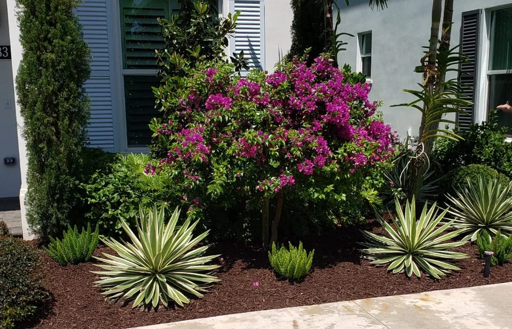 Custom residential landscaping in Loxahatchee, FL by Landmark Grounds Services