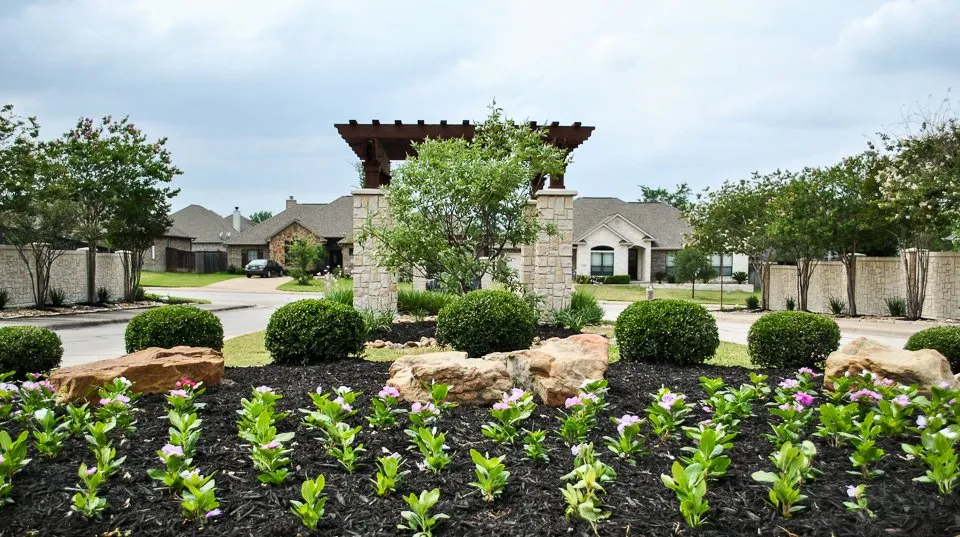 Custom garden landscaping in College Station, TX - Landmark Landscape Group