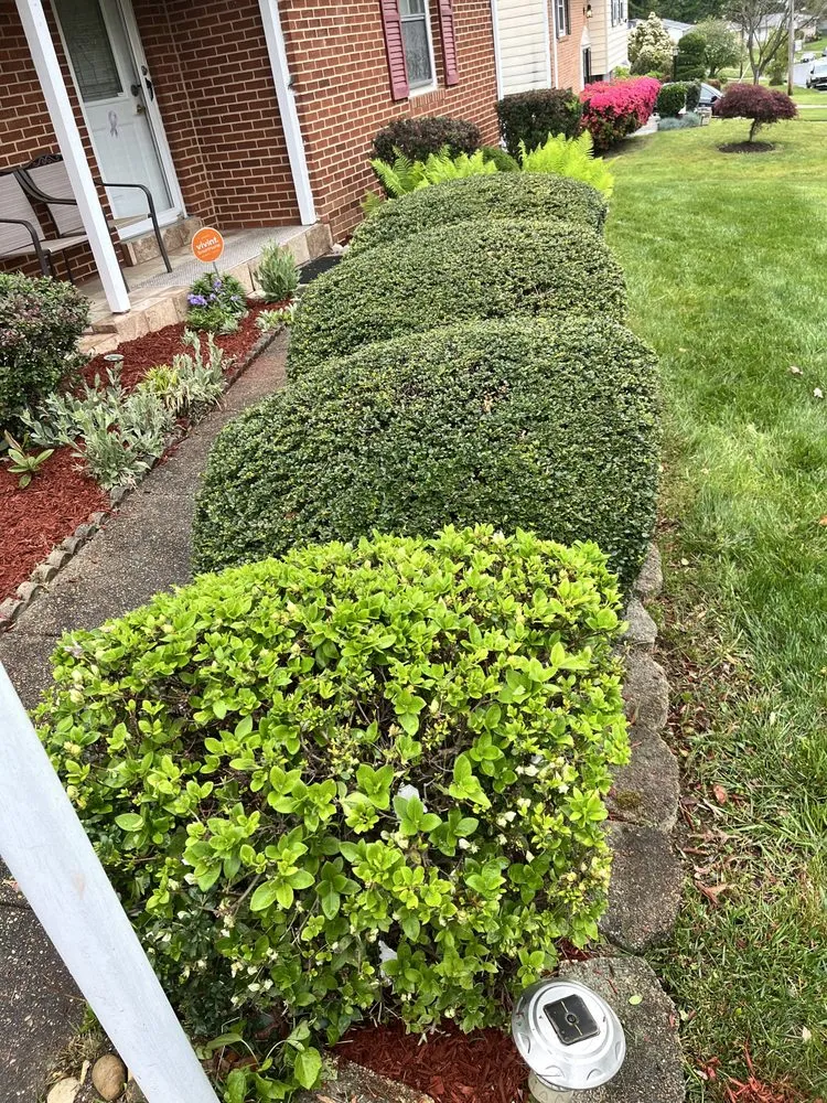 Custom garden landscaping in Saint Charles, MD by Landmark Lawn Care