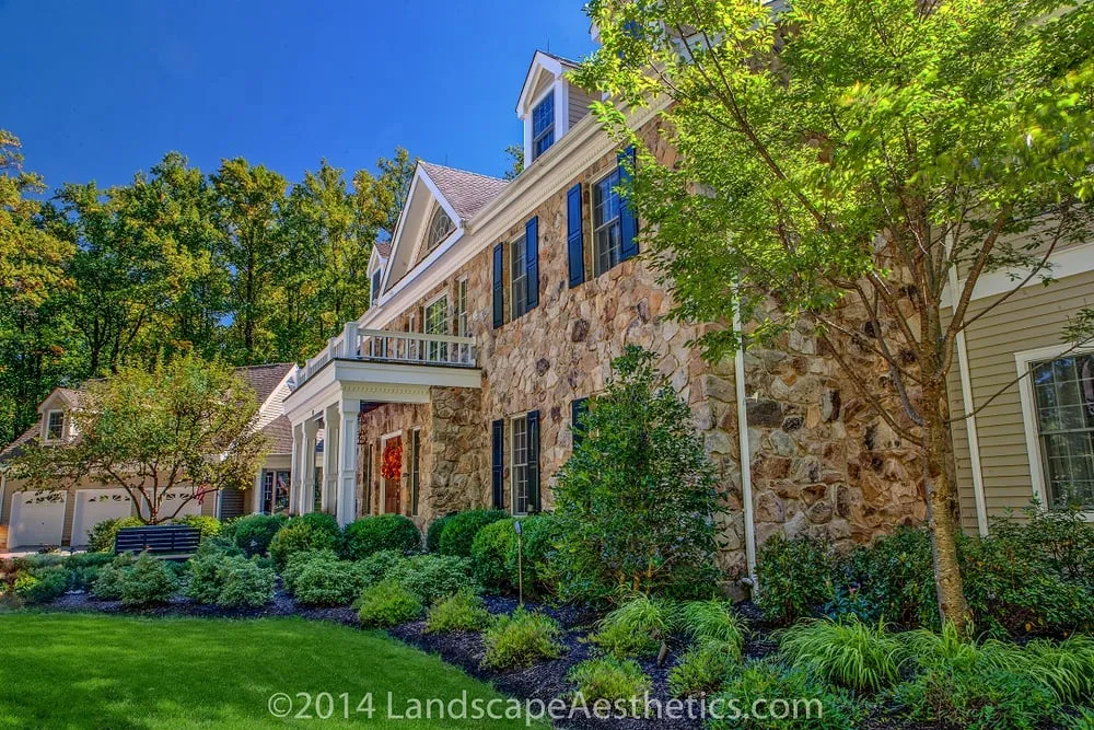 Professional landscaping services with custom design in Bernardsville, NJ by Landscape Aesthetics
